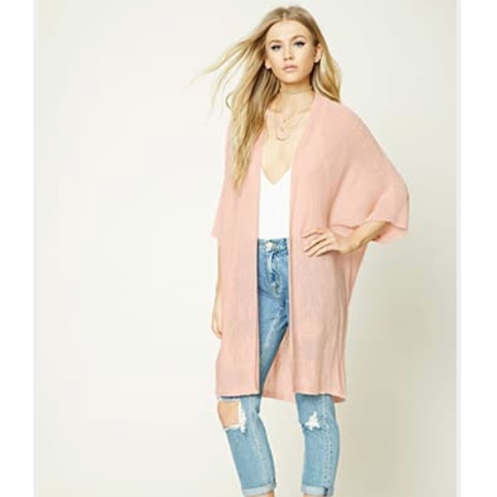 Longline Open Front Cardigan
